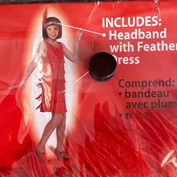 Roaring 20s Flapper Costume Child Large 12-14 Halloween Dress NEW - Picture 8 of 10